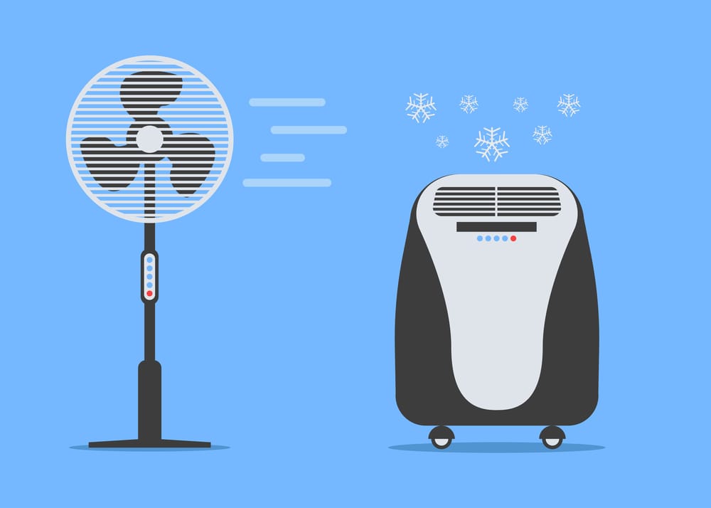 Cuál es la diferencia entre los ventiladores y los aires acondicionados